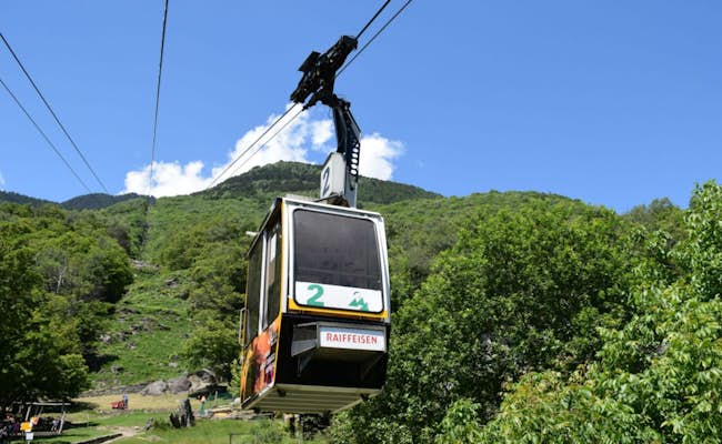 Gondelbahn Monte Carasso - Mornera (Foto: Tessiner Tourismusagentur ATT SA)  