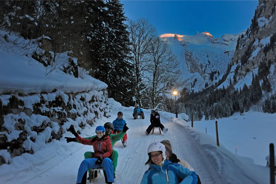 Nachtschlitteln Gerschnialp Engelberg