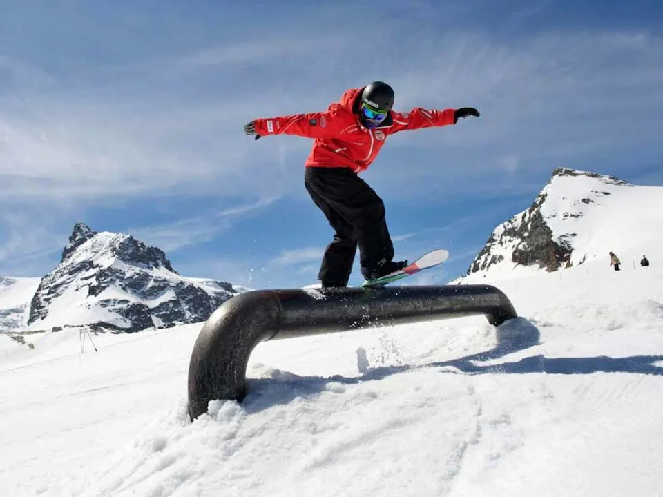 Rail Snowboard Trick