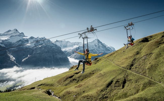 Grindelwald First Flieger: Vive aventuras emocionantes nas montanhas e desfruta da vista espetacular.