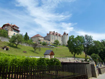 Gruyères: wunderschöne Burg umgeben von Natur und Geschichte in der Schweiz.