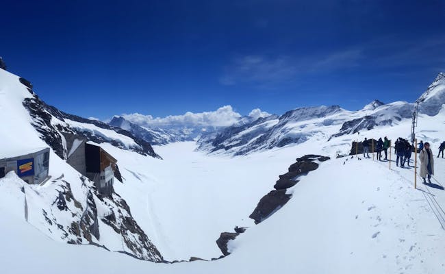 Vue depuis le Jungfraujoch en hiver (photo : Dennis Josek)