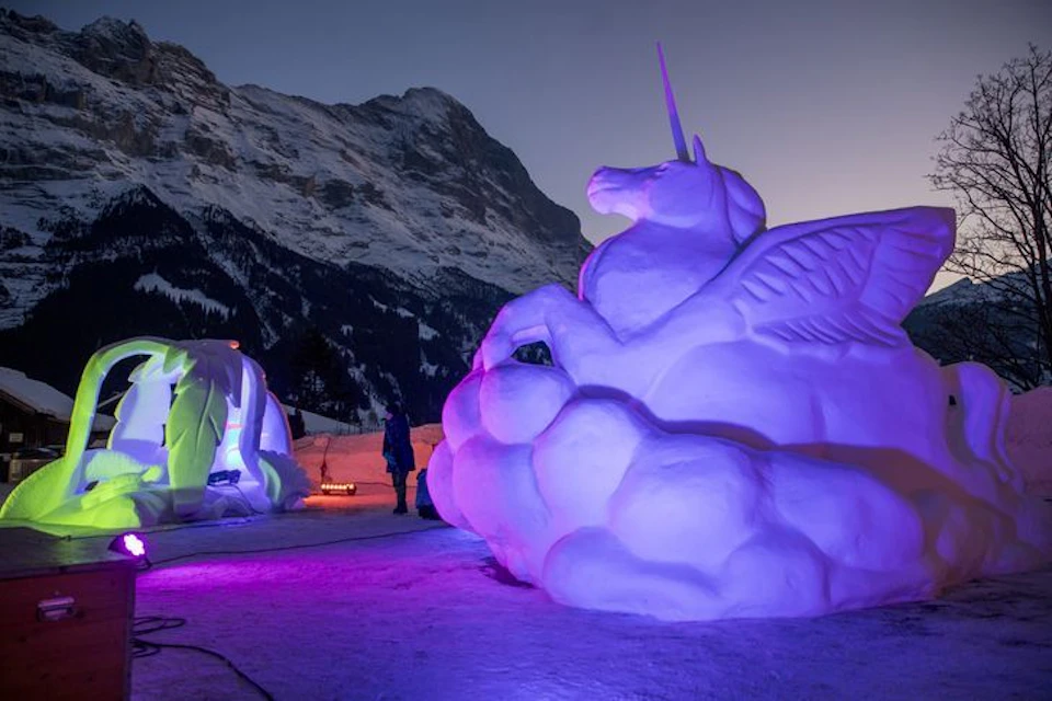 Grindelwald World Snow Festival Einhorn