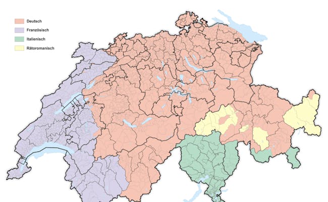 Les langues de la Suisse (photo : Wikipedia Tschubby)