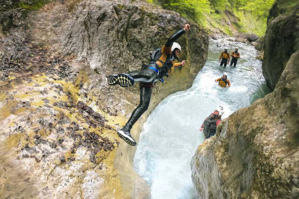 Gruppenausflug Einsteiger Canyoning Saxetenschlucht