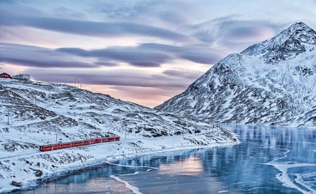 Bernina Express im Winter (Foto: Swiss Travel System)