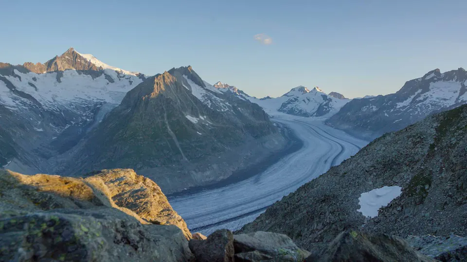 Jungfraujoch Aletschgletscher Mittelmoränen