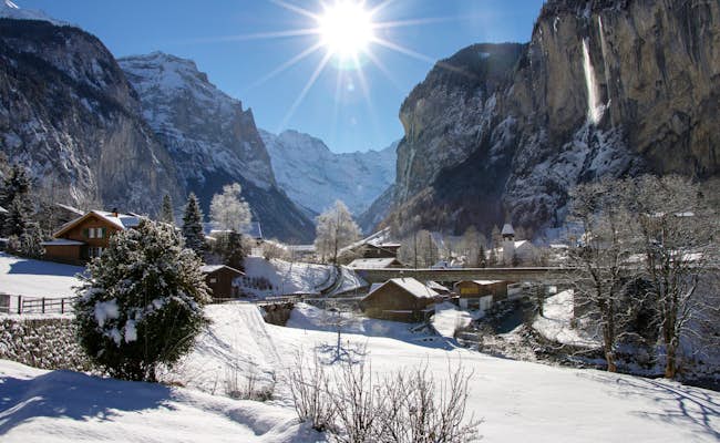  Winter in the Lauterbrunnen Valley (Photo: Jungfrau Region Tourism)