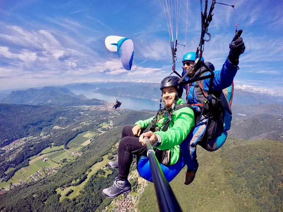 Monte Tamaro Tandemflug Gleitschirmfliegen Paragliding