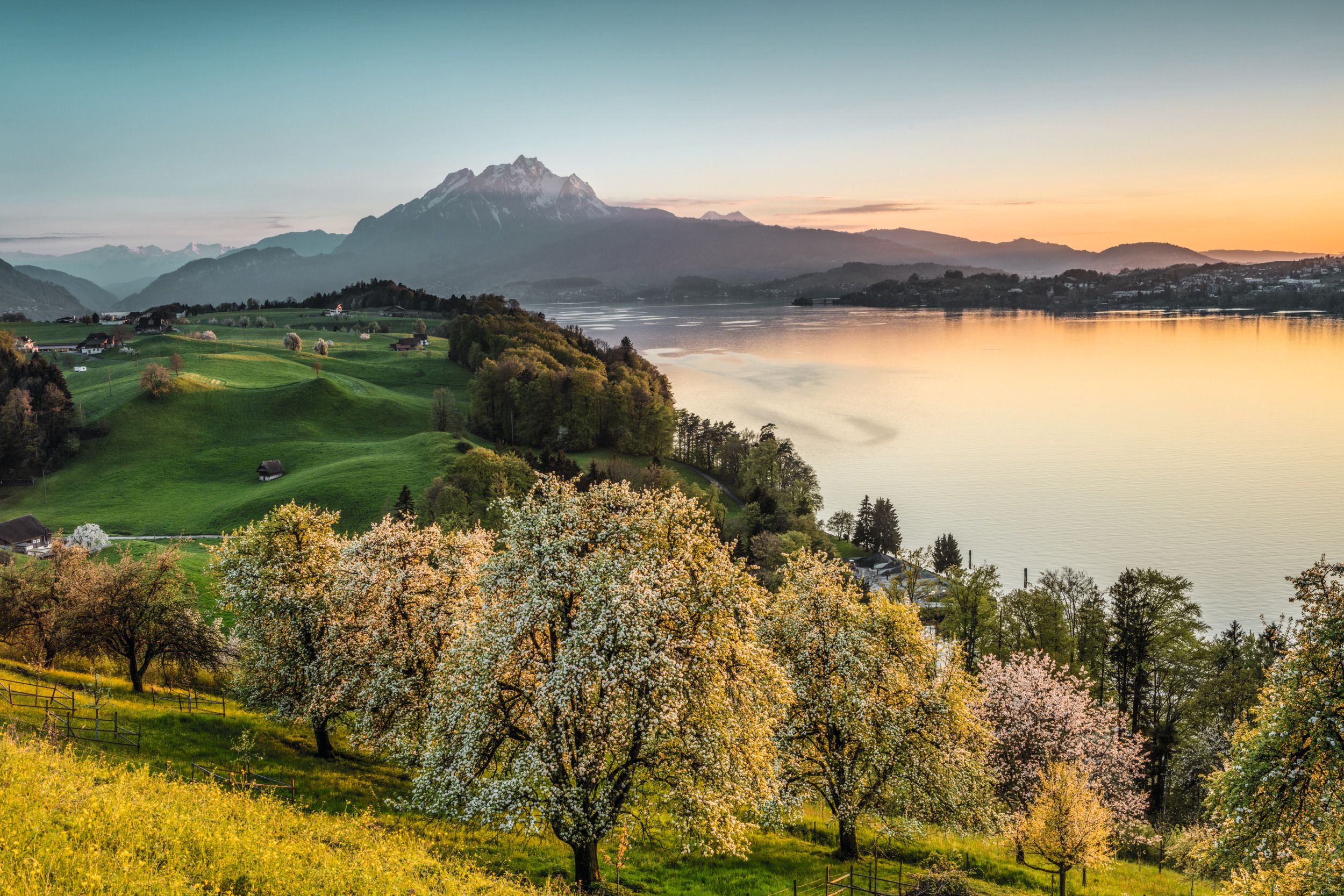Lake Lucerne: Relax by the shore, explore nature, and enjoy the view of Pilatus.