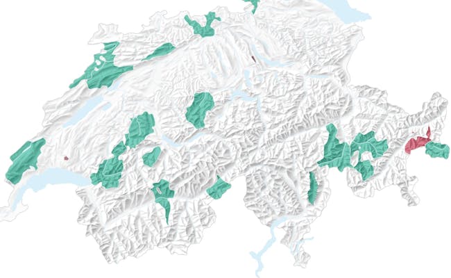 Mappa dei parchi naturali svizzeri (Foto: Parks Swiss)