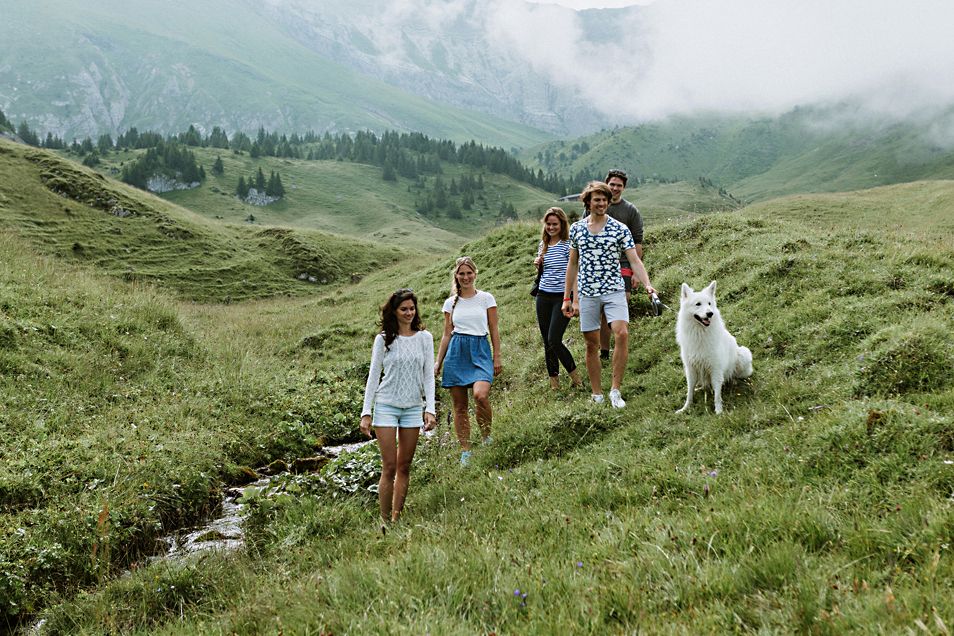 Sommervandring i Elsigen-Metsch med venner og hund.