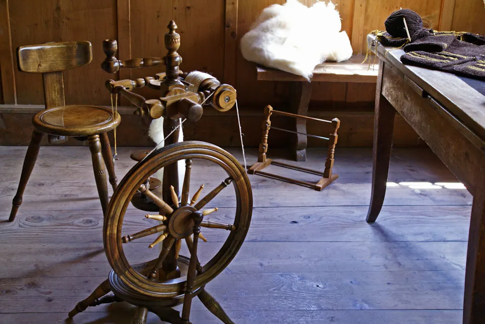 Ballenberg Handwerk Wolle Spinnen