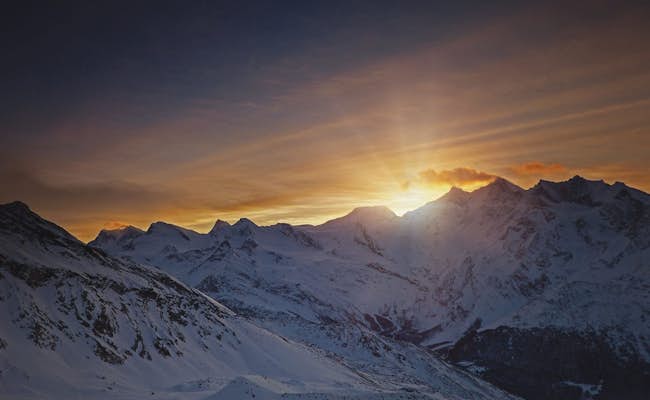 Hohsaas sunset (Photo: Chris Valder Hohsaas Bergbahnen)