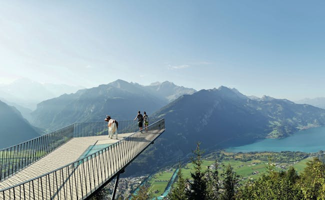 Piattaforma di osservazione ad Harder Kulm (Foto: Ferrovie della Jungfrau)
