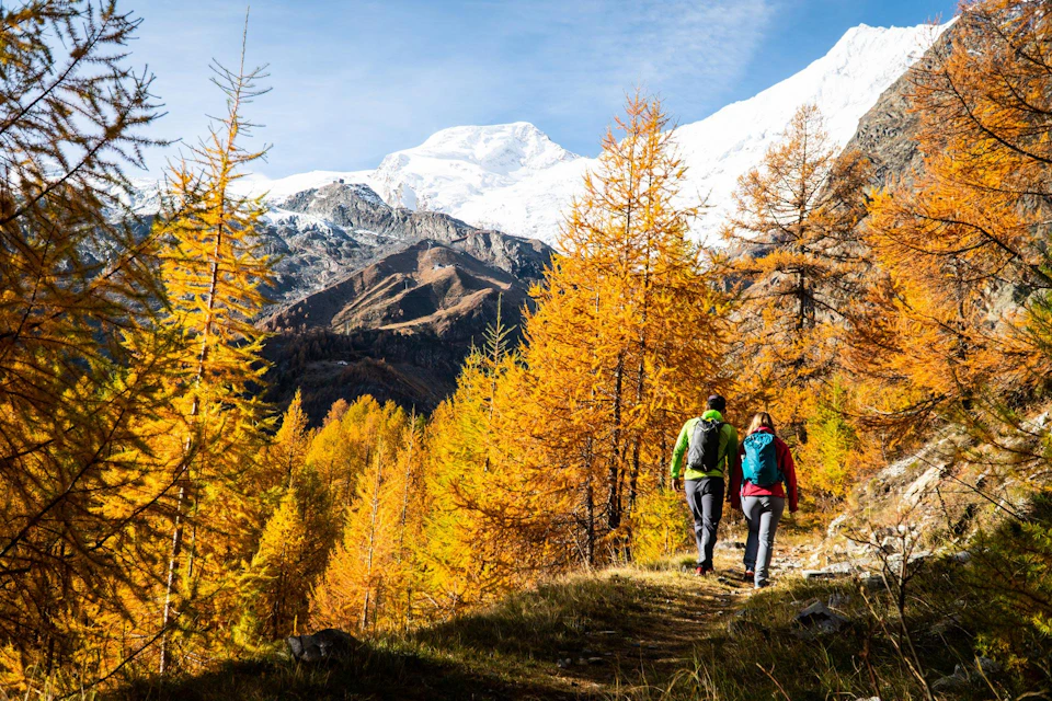 Saas-Fee Wandern Herbst Hannig