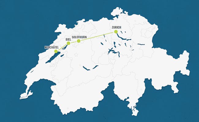 Itinerario 12: Zurigo - Soletta - Bienne - Neuchâtel