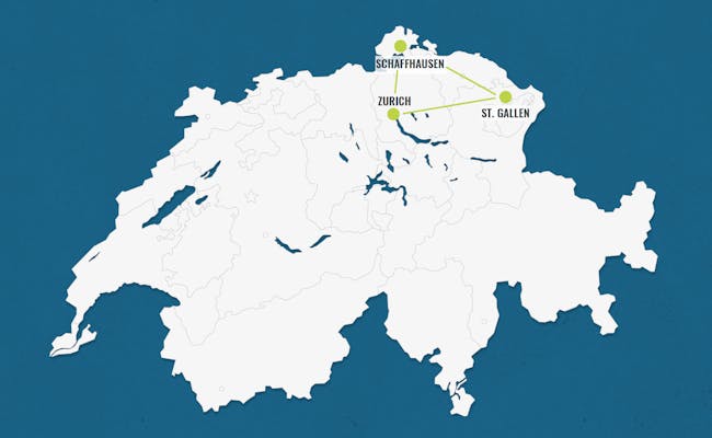 Itinerario por Suiza: Descubre Zúrich, Schaffhausen y St. Gallen en 2 días.