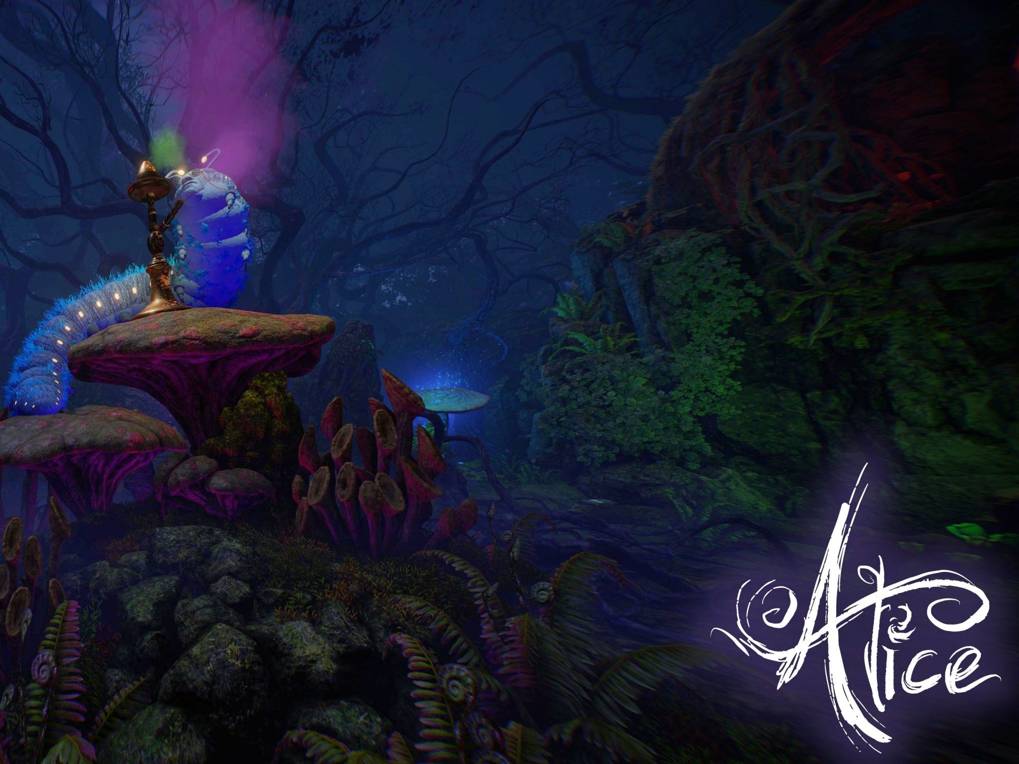 VR Illiant Alice：奇幻的河流风景，带有创意元素和愉悦的氛围。