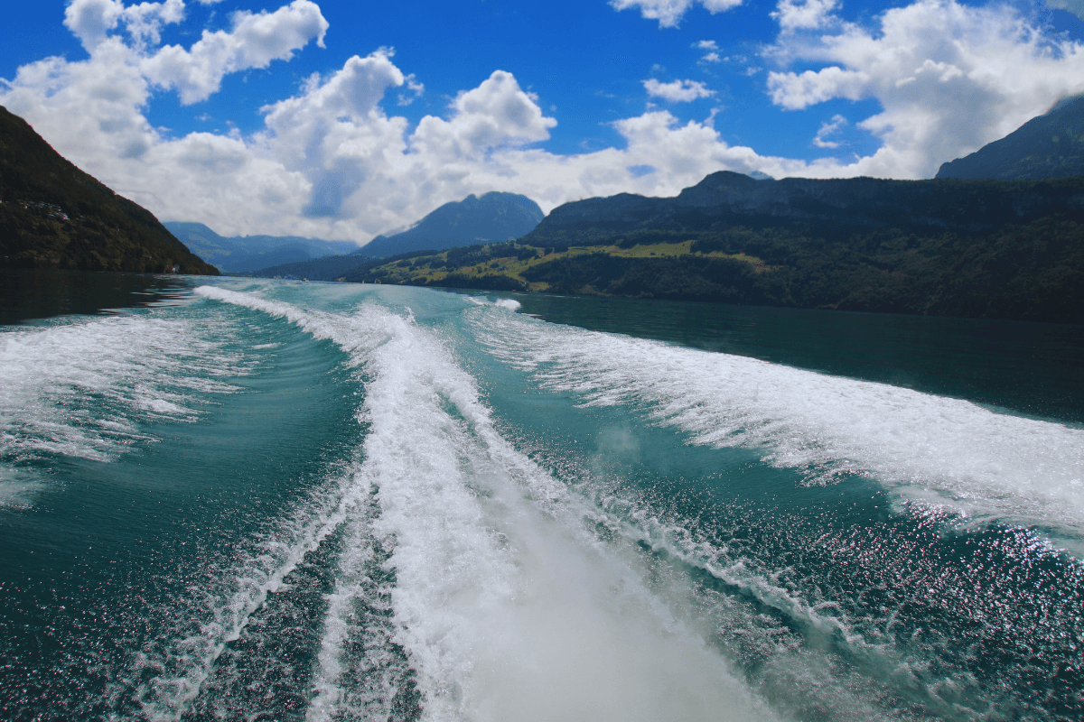 Charter de dia: Vista para o lago com oportunidades para desportos aquáticos num ambiente natural impressionante