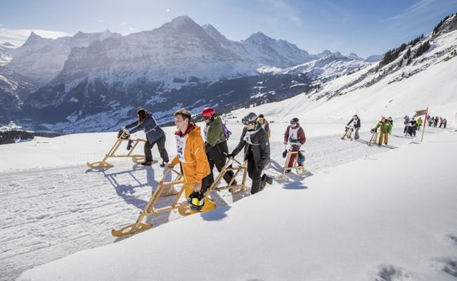 Der Velogemel ist eine Grindelwaldner Erfindung (Foto: Jungfrau Region Grindelwald)