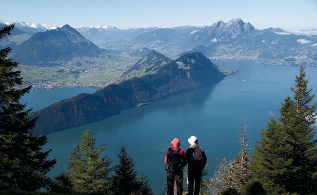 Ausblick beim Wandern am Rigi (Foto: Schweiz Tourismus Beat Mueller)