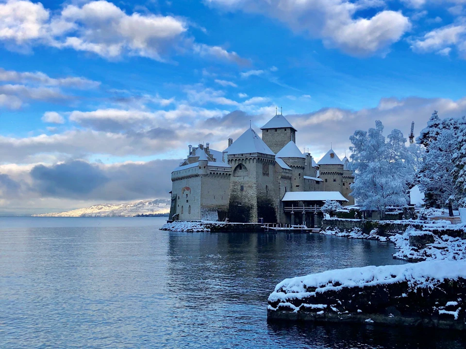 Familie Ausflug Schweiz Chateau Chillon Genfersee