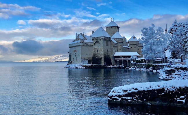 Le château en hiver (photo : Château de Chillon)