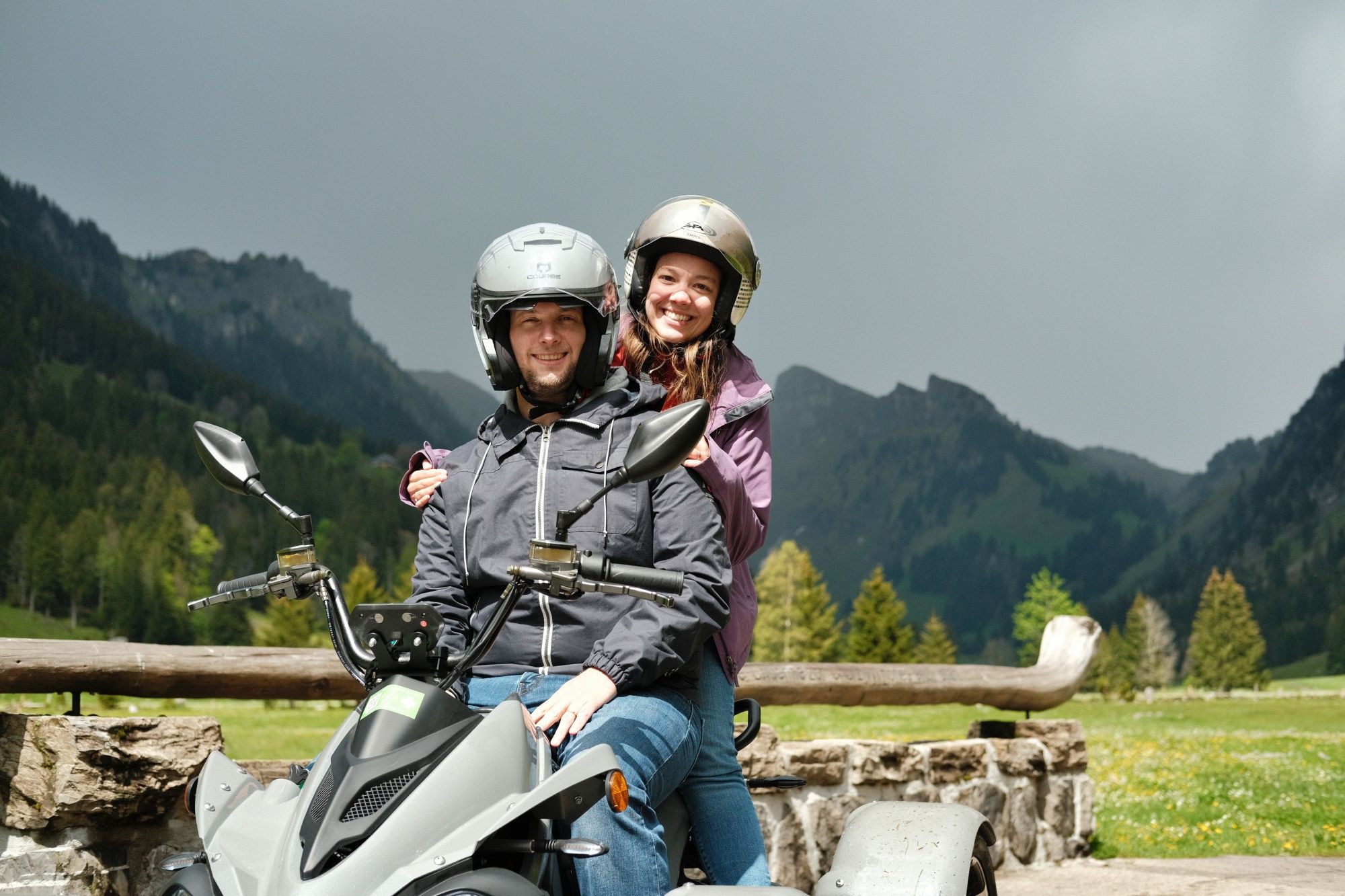 Family electric quad bike tour incl farm visit and brunch from Interlaken