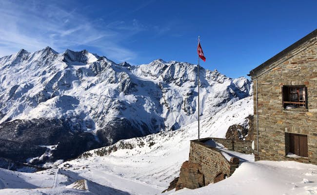 Berghütte bei Hochsaas im Winter (Foto: Seraina Zellweger)