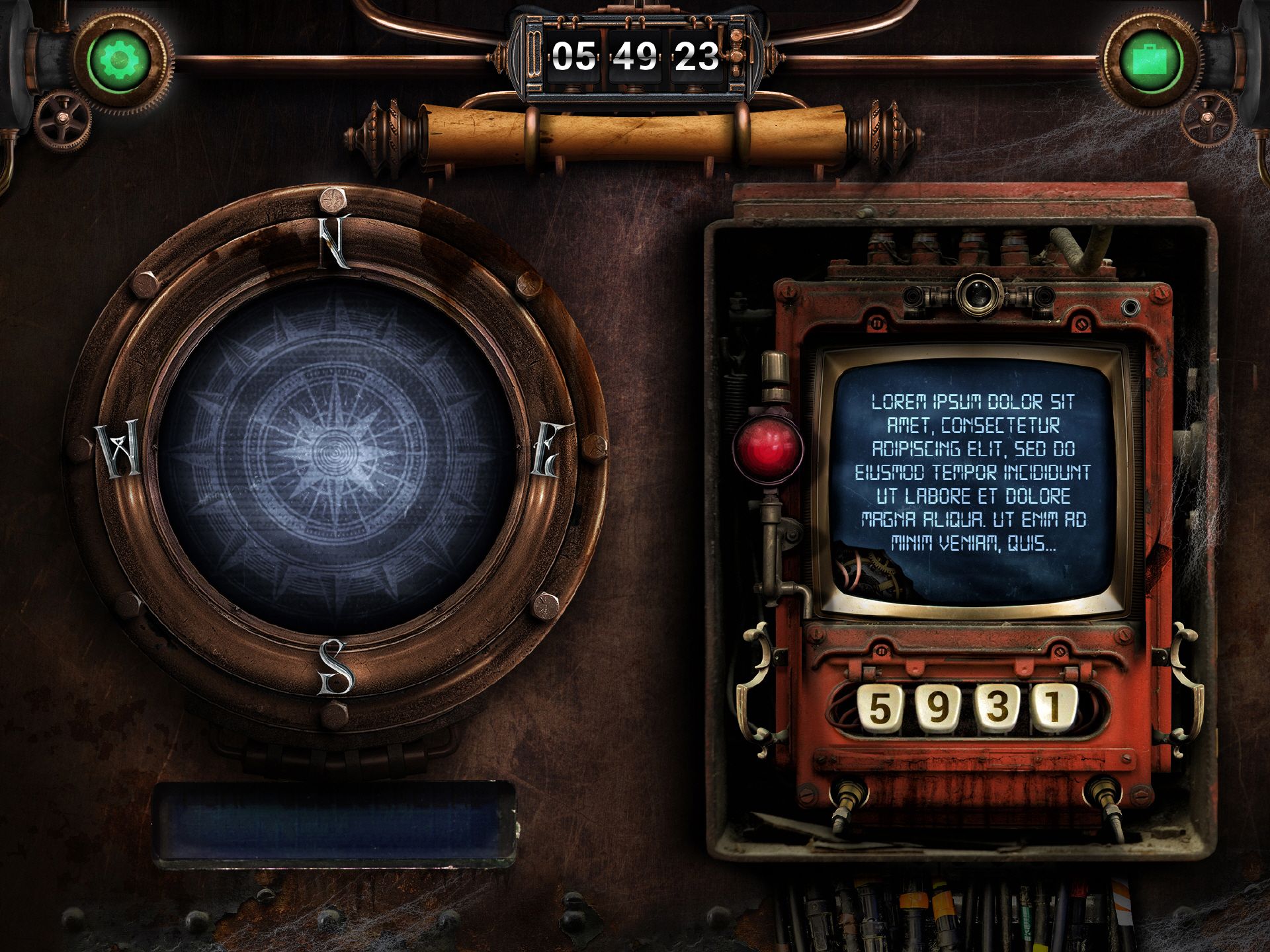 टाइमर और पहेलियों के साथ आइंस्टीन एस्केप गेम।