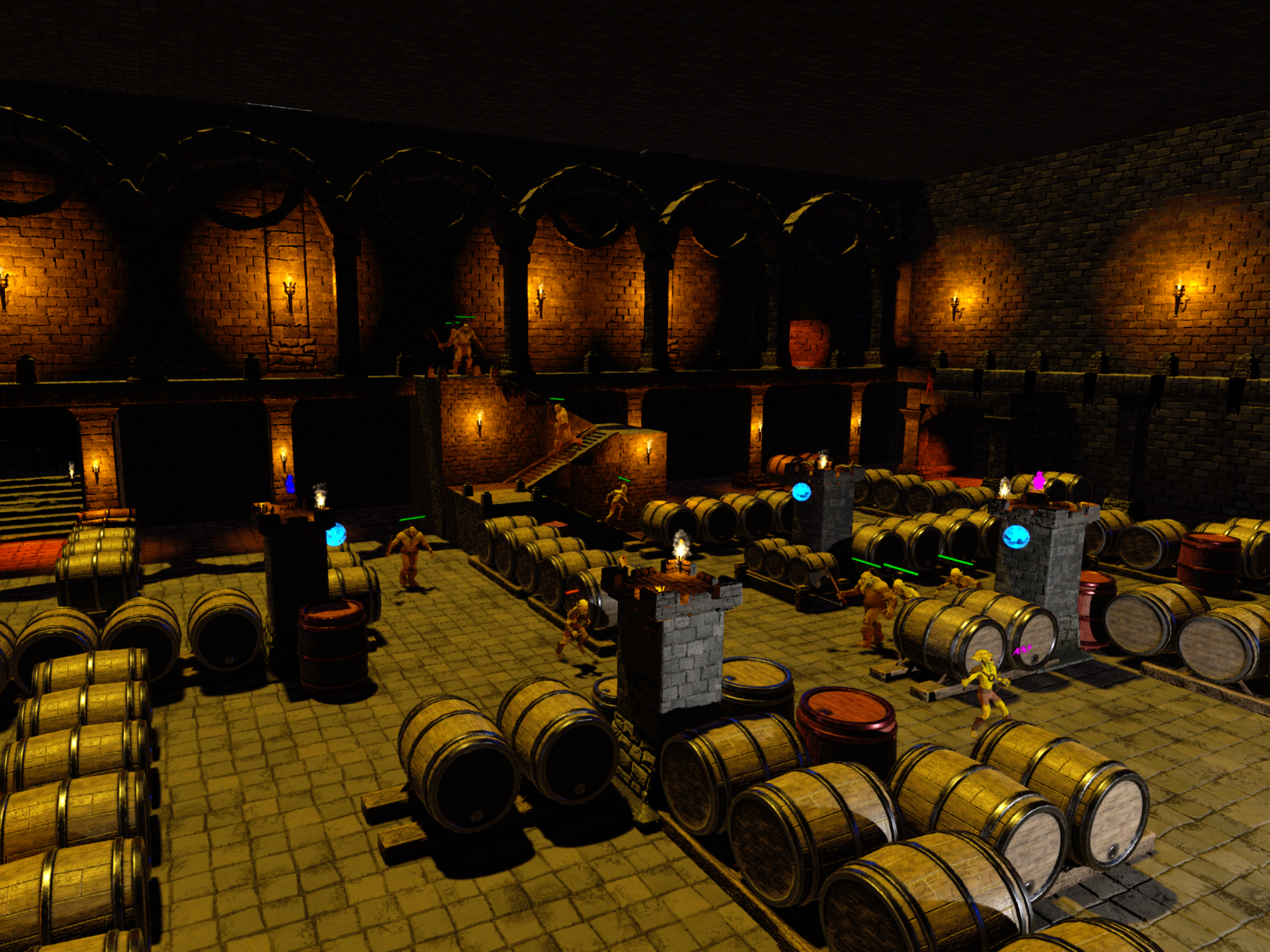 VRIlliant Archer: บรรยากาศมหัศจรรย์ที่เต็มไปด้วยนักผจญภัยและถังในห้องมหัศจรรย์.