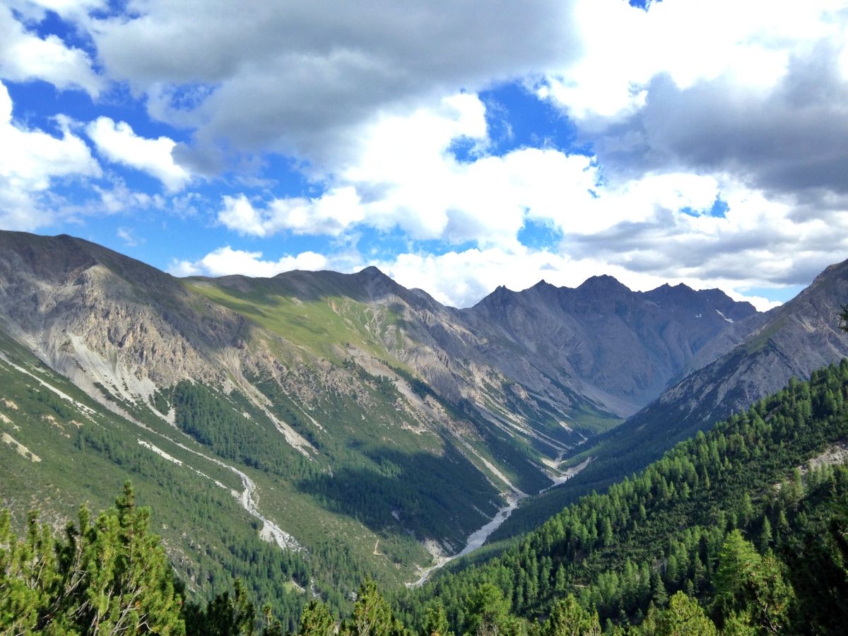 Parco nazionale Svizzero: montagne e valli impressionanti, ideali per escursioni e esperienze nella natura.