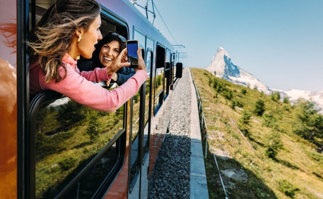 Gornergrat Railway: Experience a picturesque train ride with a view of the Matterhorn in Zermatt.