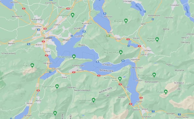 Vierwaldstättersee (Karte: GoogleMaps)