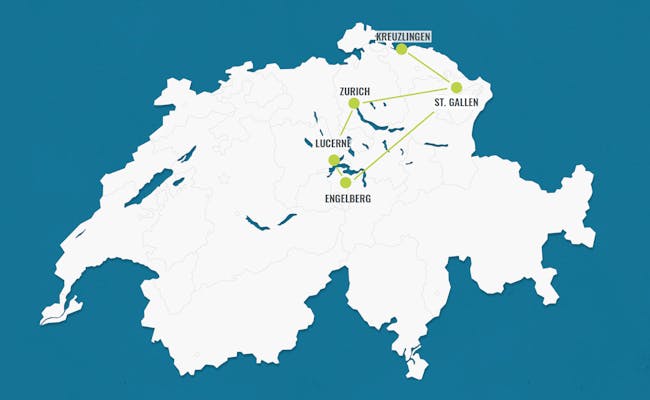Itinéraire 6 : Zurich - Saint-Gall - Engelberg - Lucerne