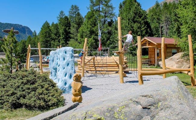 Playground at Camping Morteratsch (Photo: Engadin Tourism)