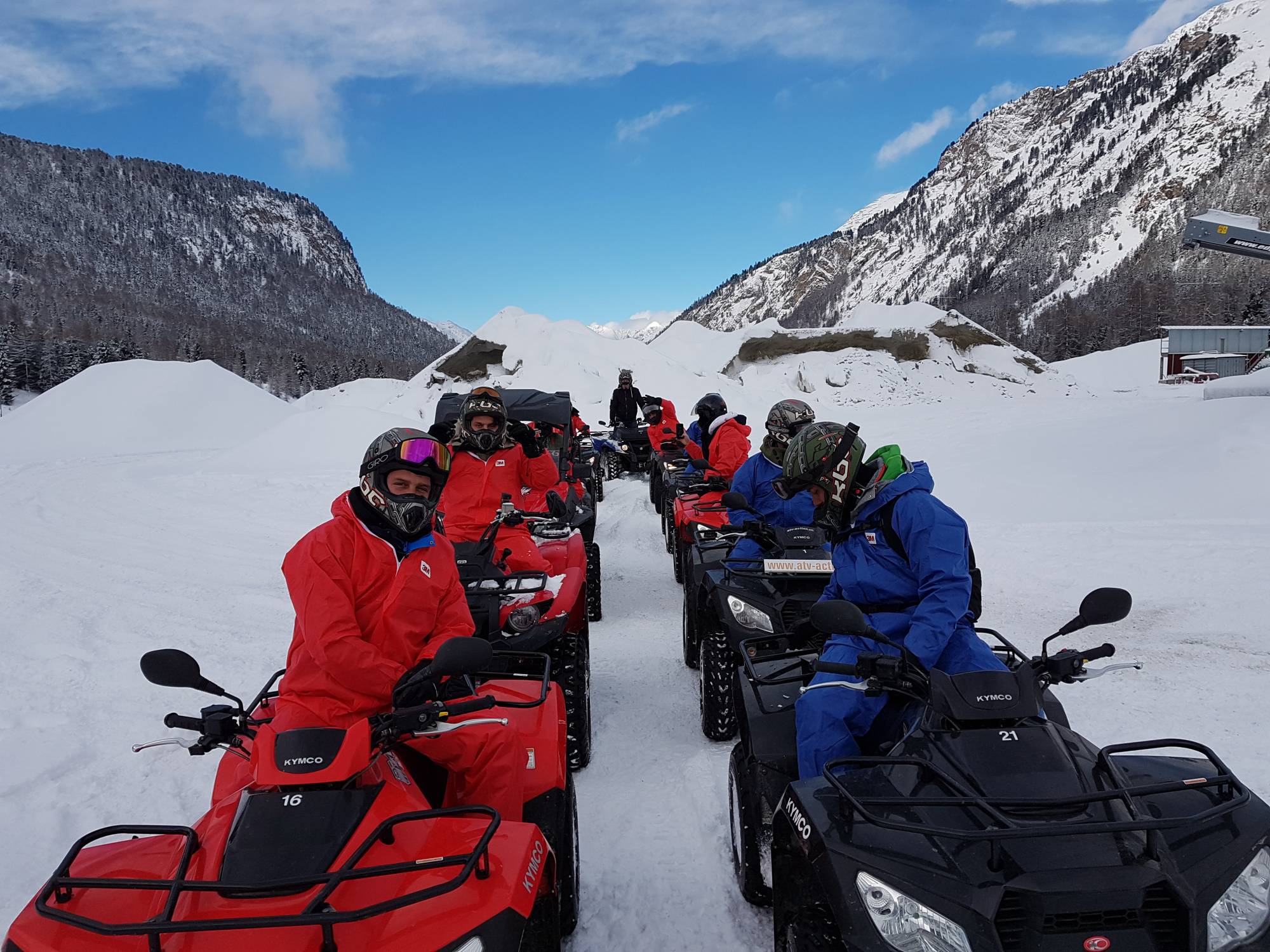 Quadktur på Berninapasset i snö