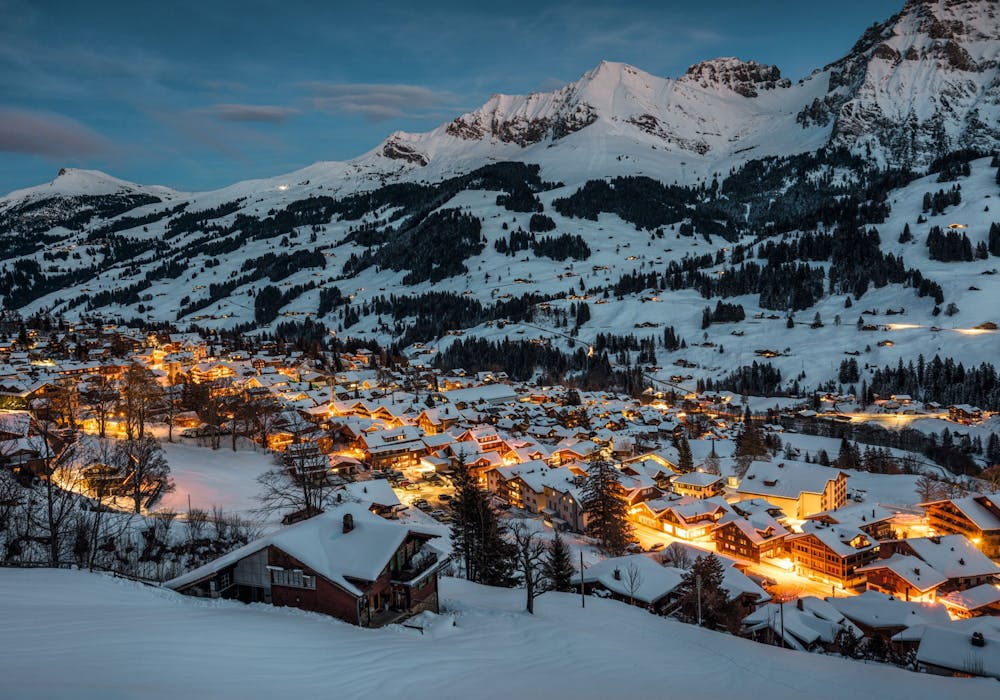 Adelboden twilight (Photo: Switzerland Tourism, Roland Gerth))