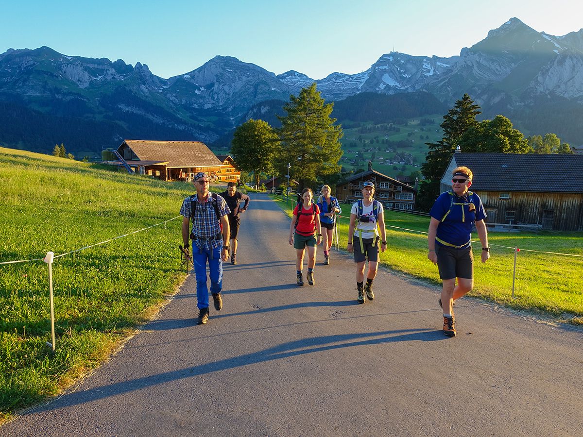 치르피르스텐: 산과 자연으로 둘러싸인 도중의 Wanderer.