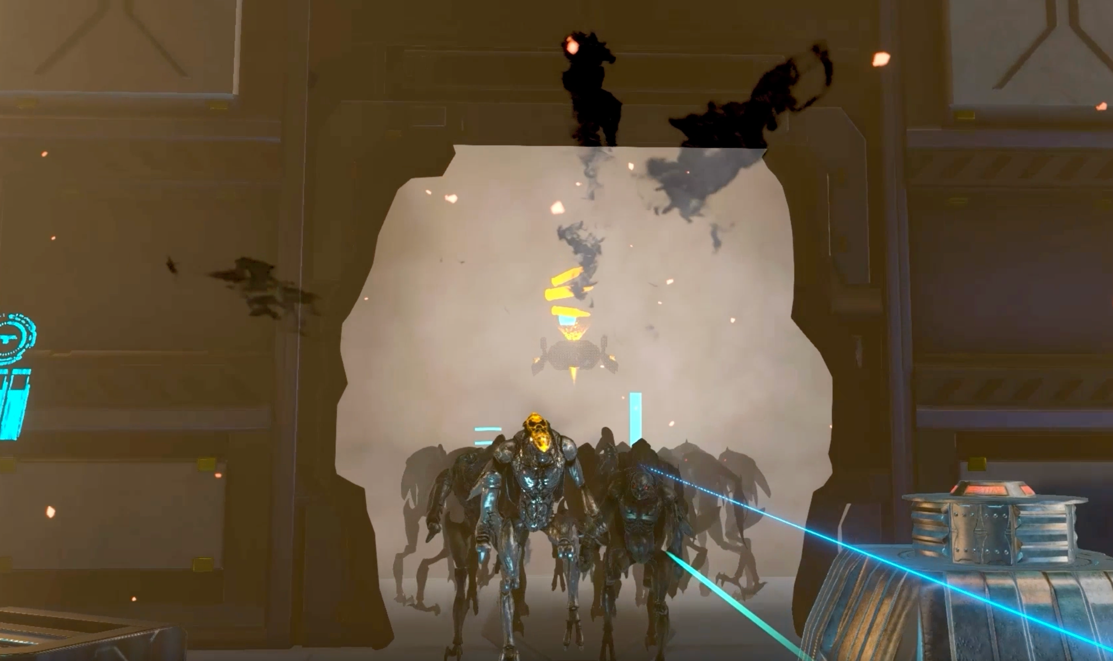 Amber Sky 2088: futurystyczny scenariusz z robotami i tajemniczym otoczeniem.