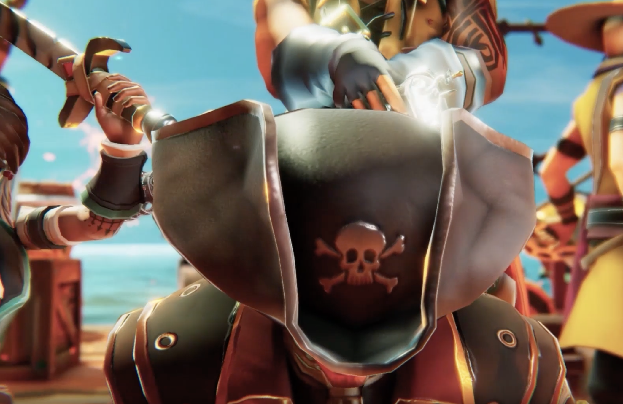 Curse of Davy Jones: spannendes Abenteuer mit Piraten und Waffen im Spiel, zusammen mit dem Team.