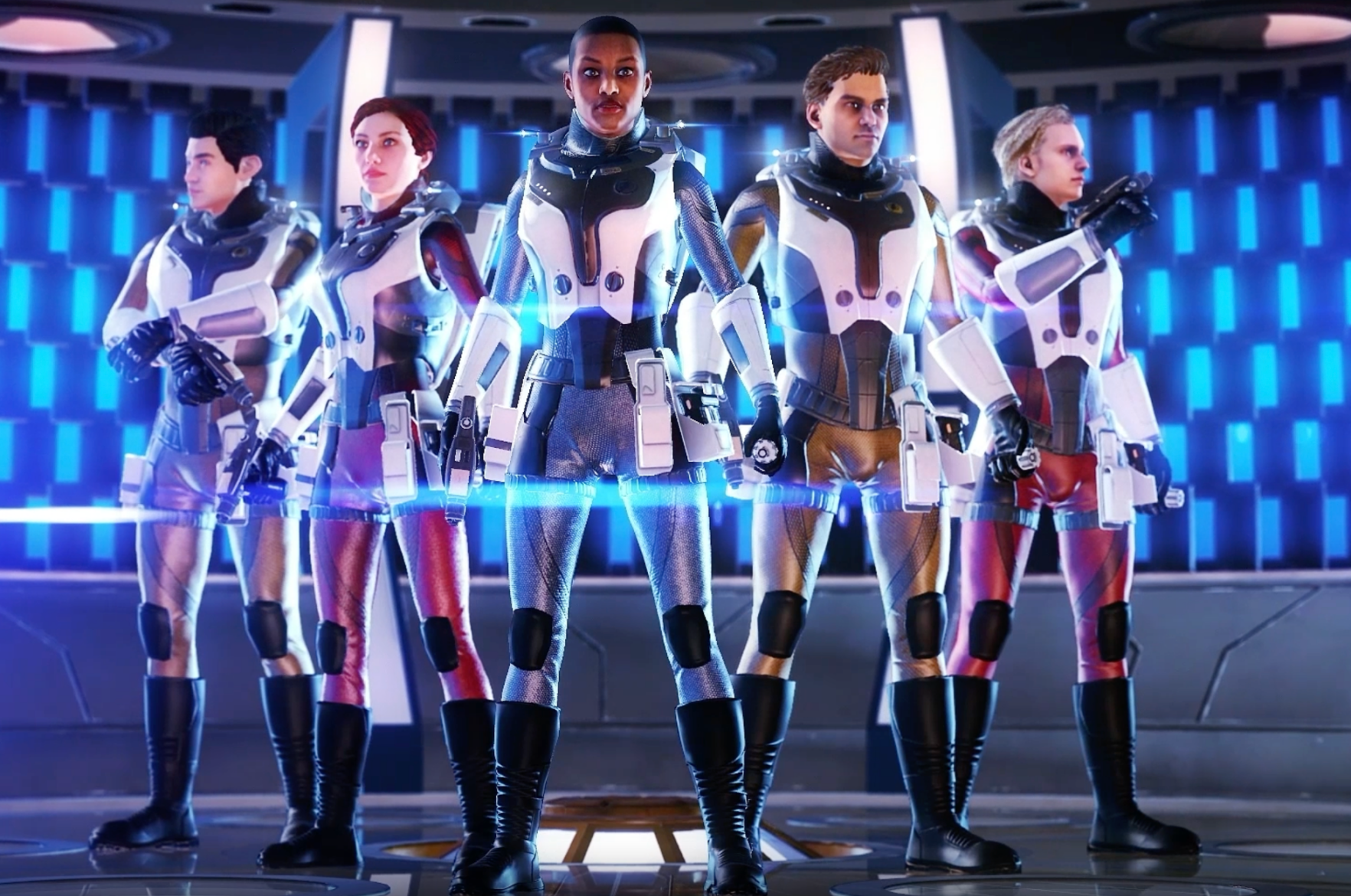 Star Trek: Discovery Missão de Terreno com corajosos membros da tripulação em fatos futuristas.