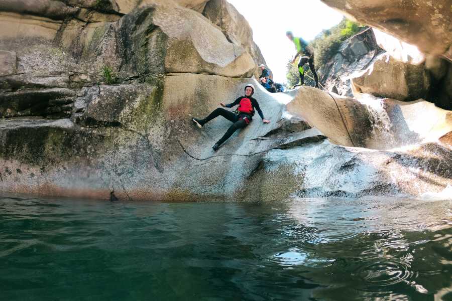 Rock Formations Canyoning Grimsel with Participants Near Water