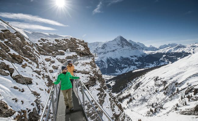 First Cliff Walk en hiver (photo : Jungfraubahnen)
