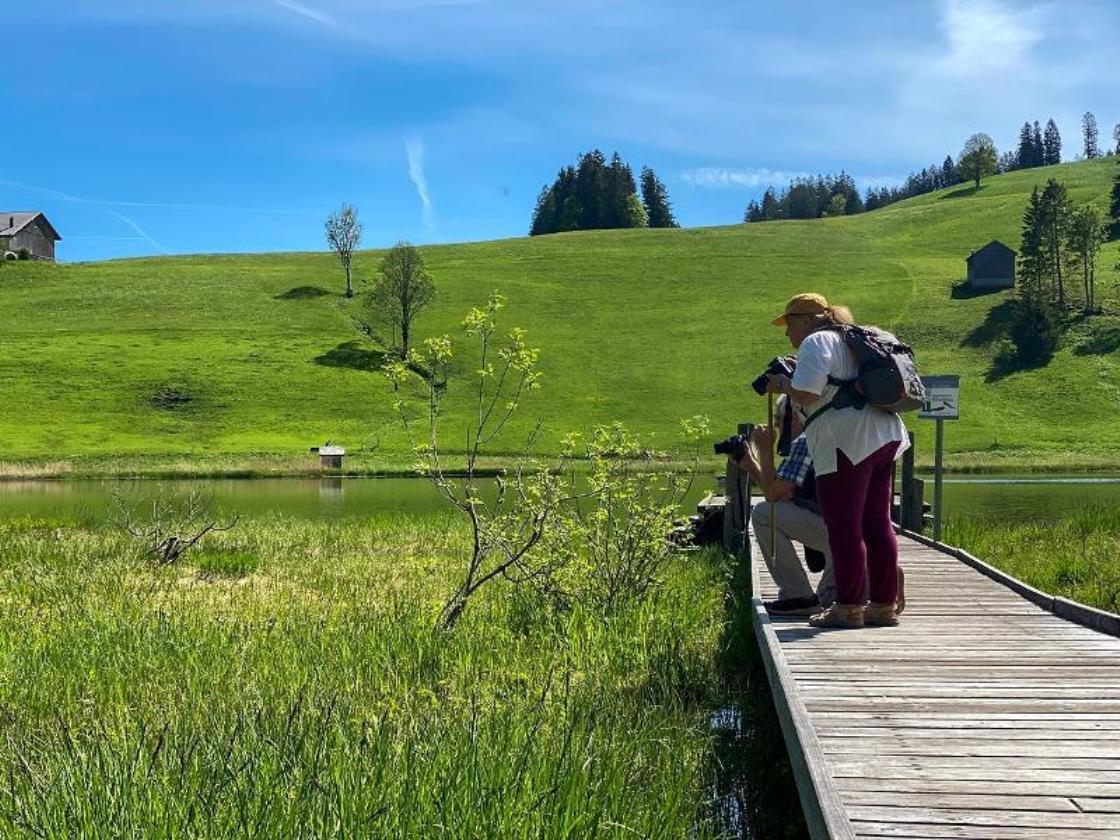 トゲンブルクの写真教室：湖で興味深いモチーフを使って自然と写真を発見しましょう。