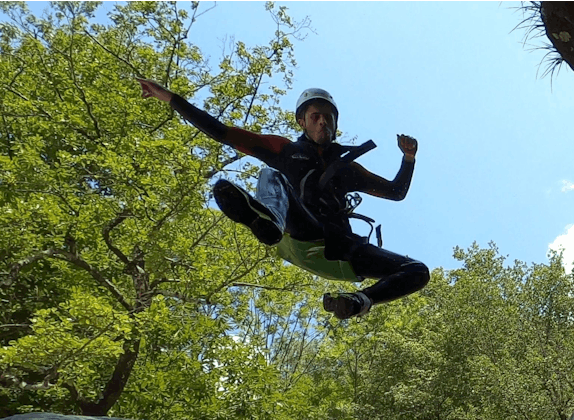 Canyoning Beginners Boggera: Experience an exciting adventure in the mountains during summer.
