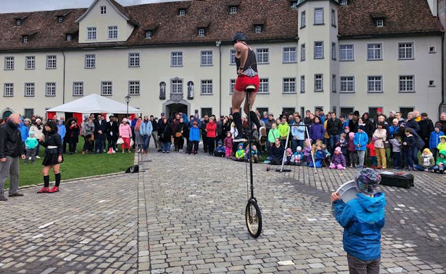 Open air circus juggler festival