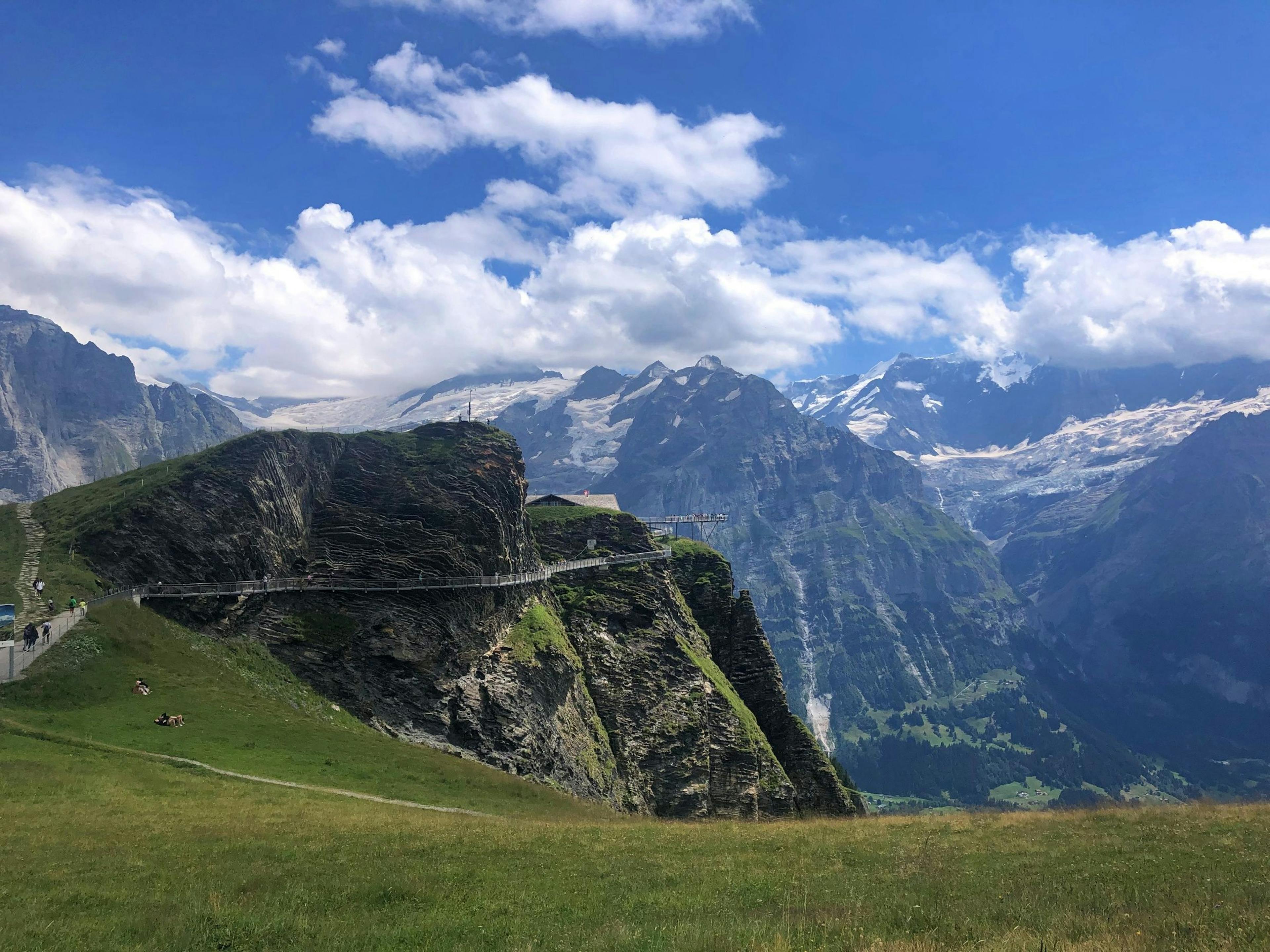 La prima passeggiata sulla scogliera di Grindelwald (Foto: Seraina)