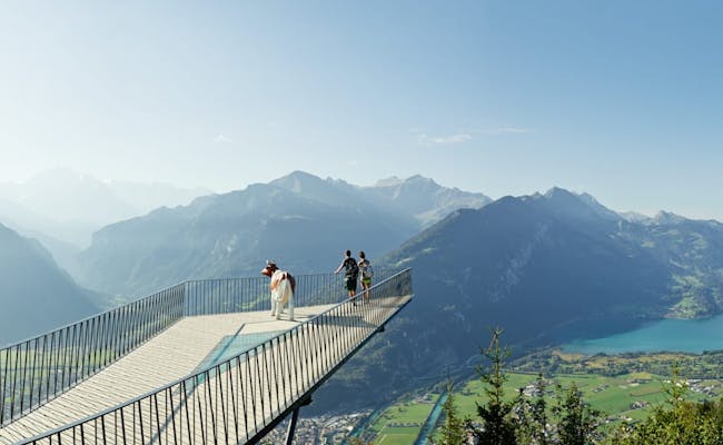 Plate-forme d'observation de la passerelle des deux lacs (photo : Jungfraubahnen)
